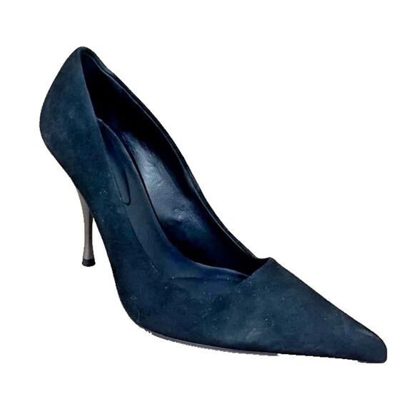 Hugo Boss x Naomi Campbell Women’s Black Suede Heels Size 8 EU 38